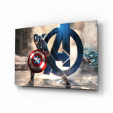 Captain America Glass Wall Art.